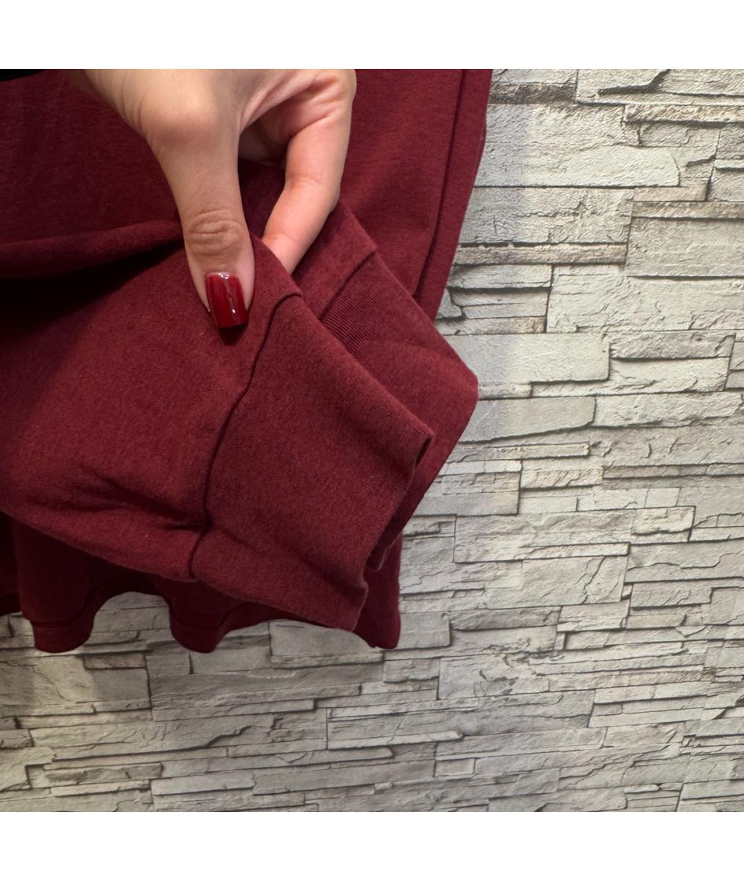 POLO RALPH LAUREN Бордовый хлопковый джемпер / свитер, фото 6