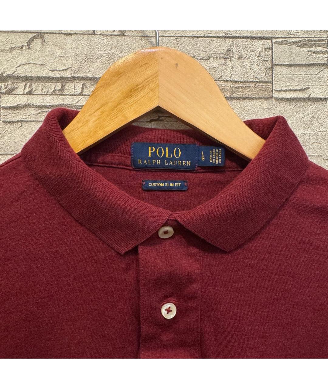 POLO RALPH LAUREN Бордовый хлопковый джемпер / свитер, фото 3