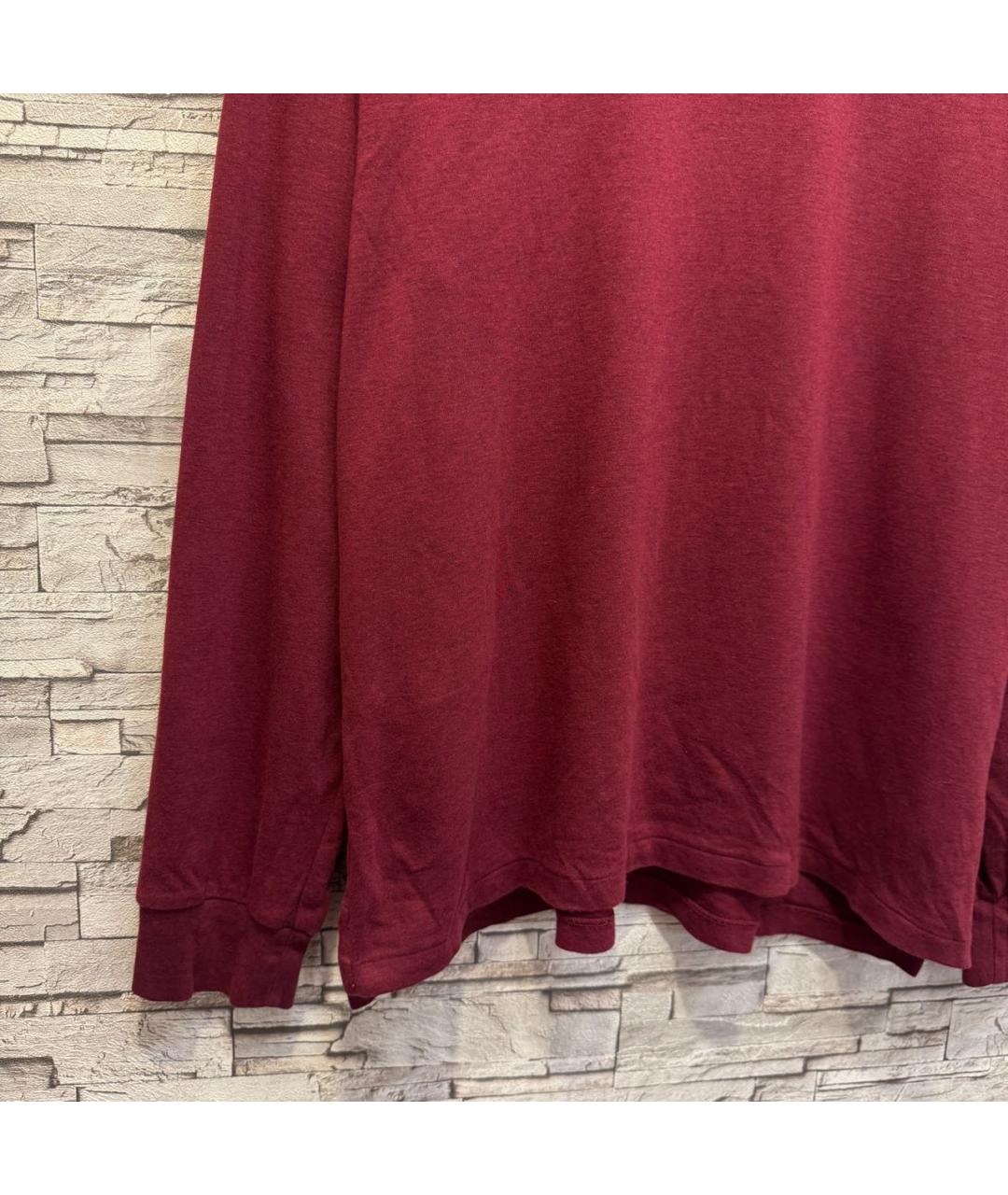 POLO RALPH LAUREN Бордовый хлопковый джемпер / свитер, фото 2