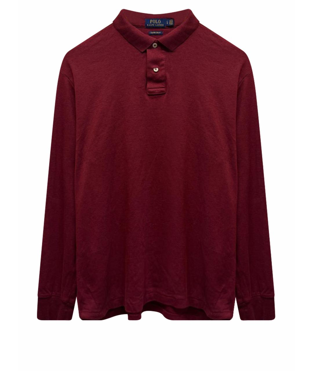 POLO RALPH LAUREN Бордовый хлопковый джемпер / свитер, фото 1