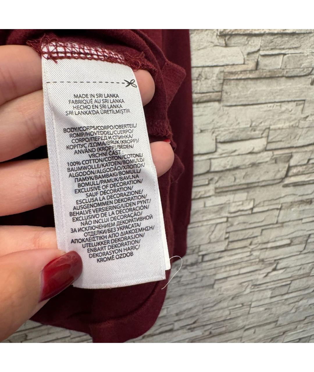 POLO RALPH LAUREN Бордовый хлопковый джемпер / свитер, фото 7