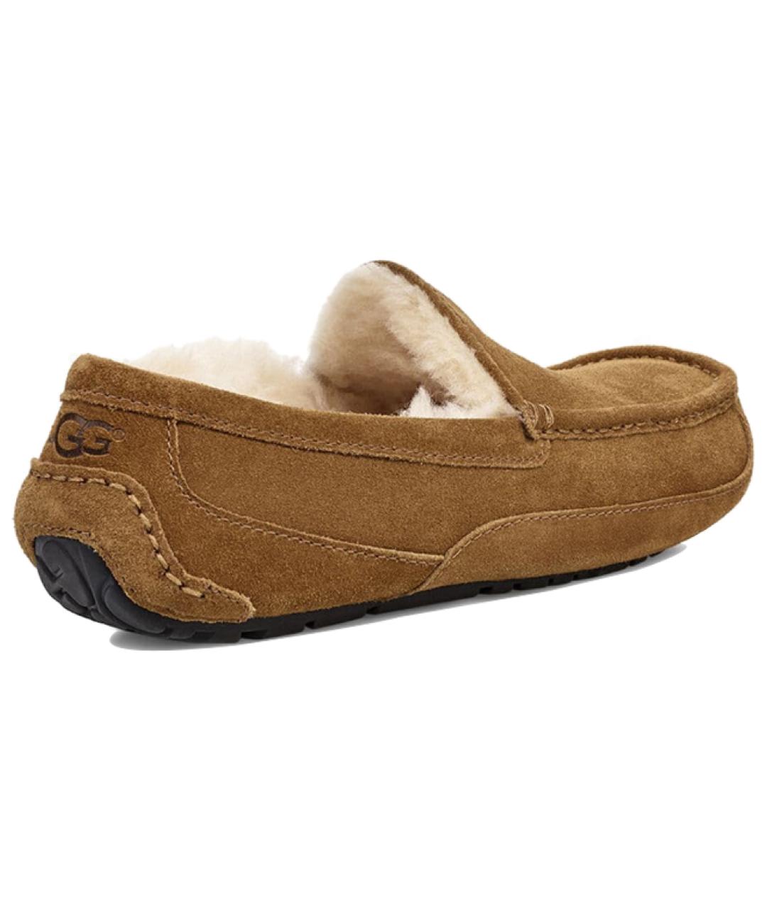 UGG AUSTRALIA Коричневые нубуковые лоферы, фото 4