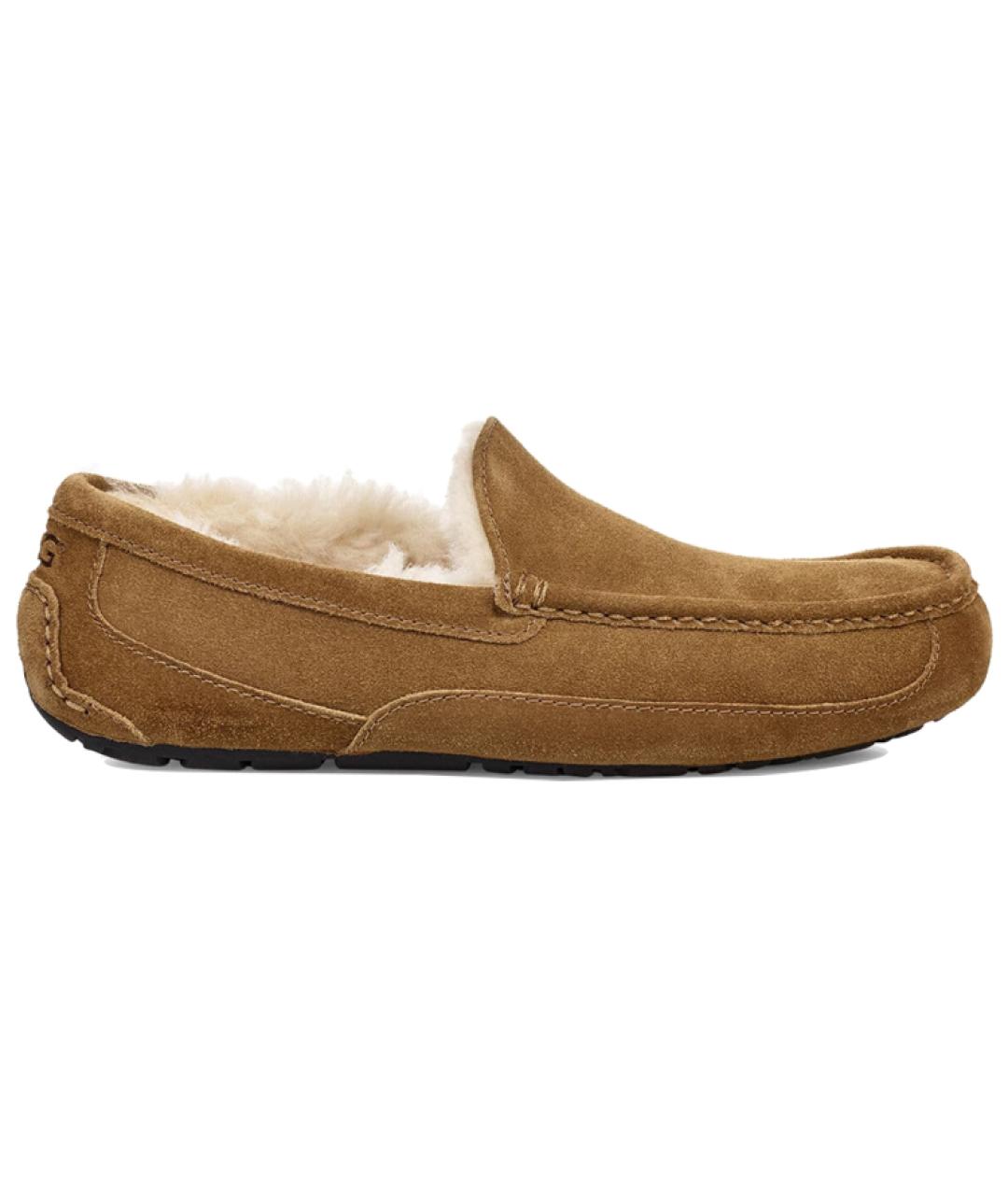 UGG AUSTRALIA Коричневые нубуковые лоферы, фото 1