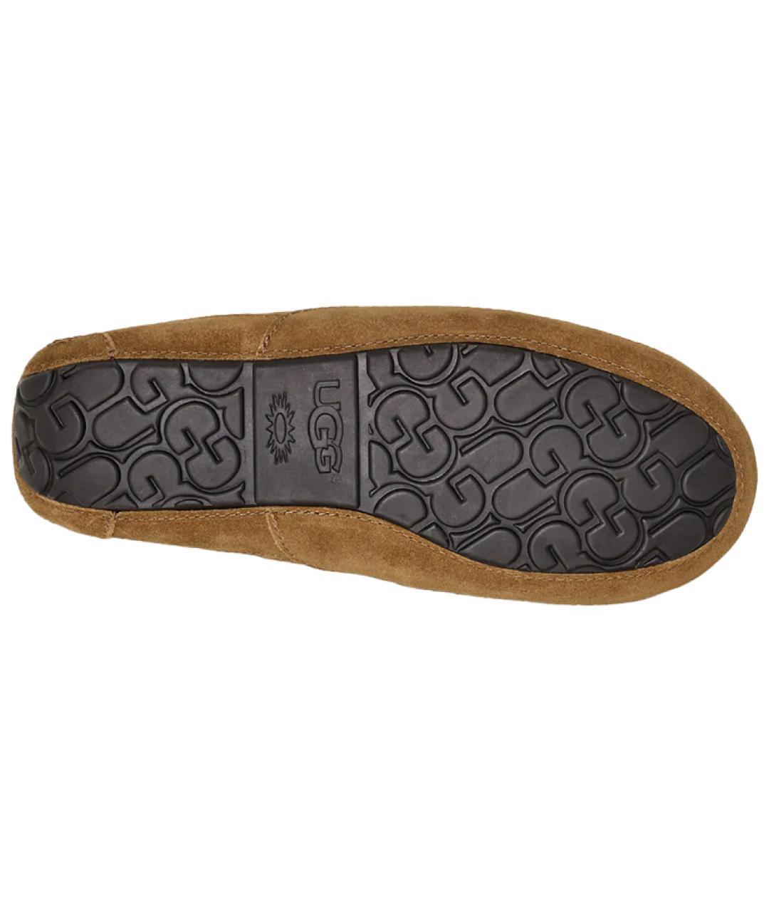 UGG AUSTRALIA Коричневые нубуковые лоферы, фото 6