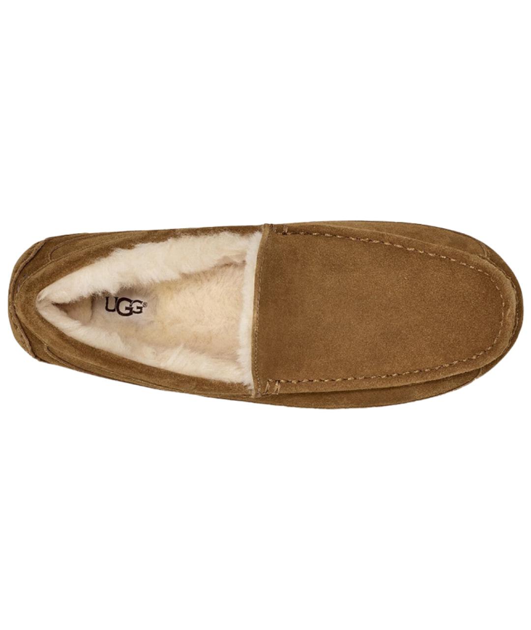 UGG AUSTRALIA Коричневые нубуковые лоферы, фото 5