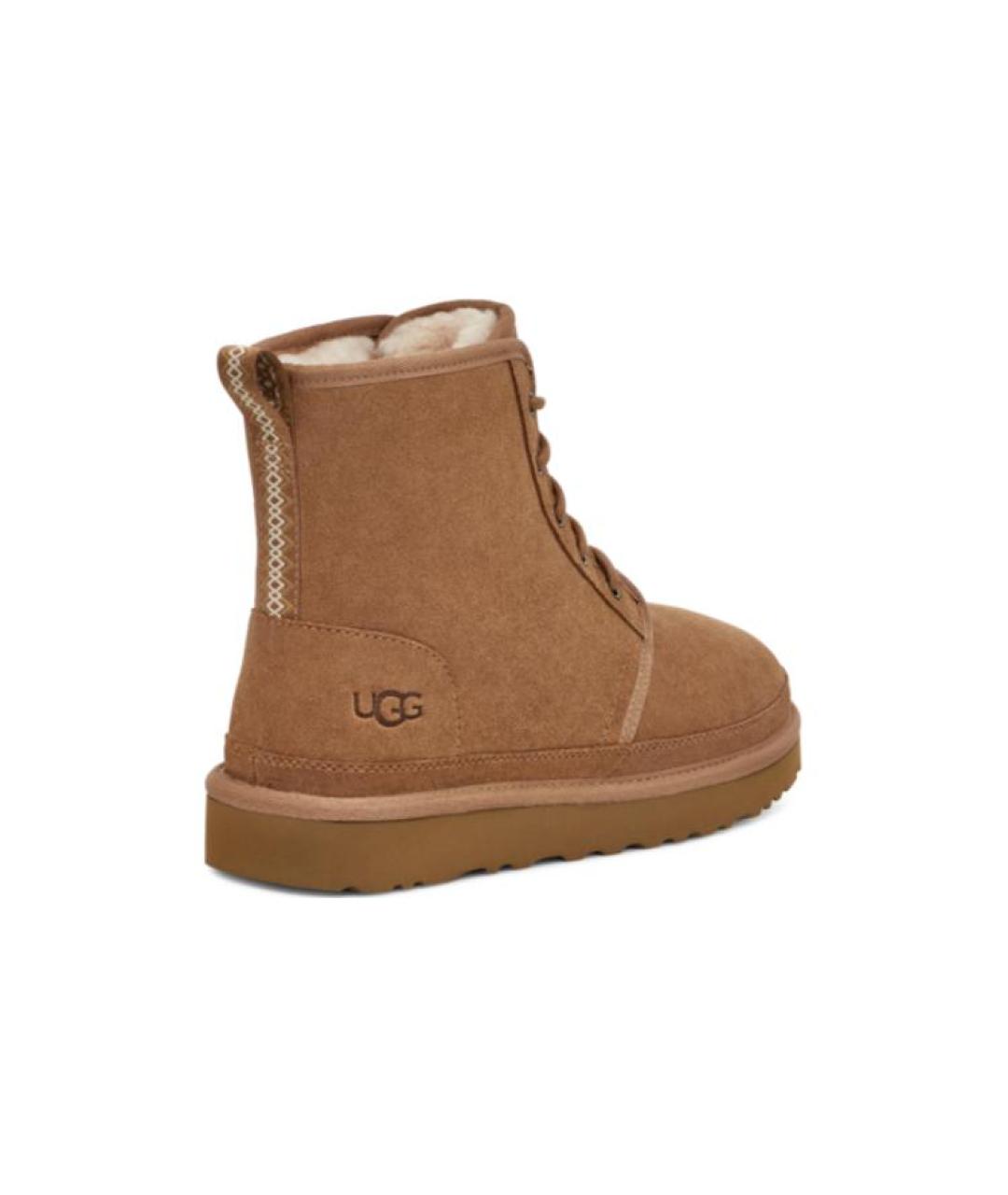 UGG AUSTRALIA Коричневые замшевые высокие ботинки, фото 4
