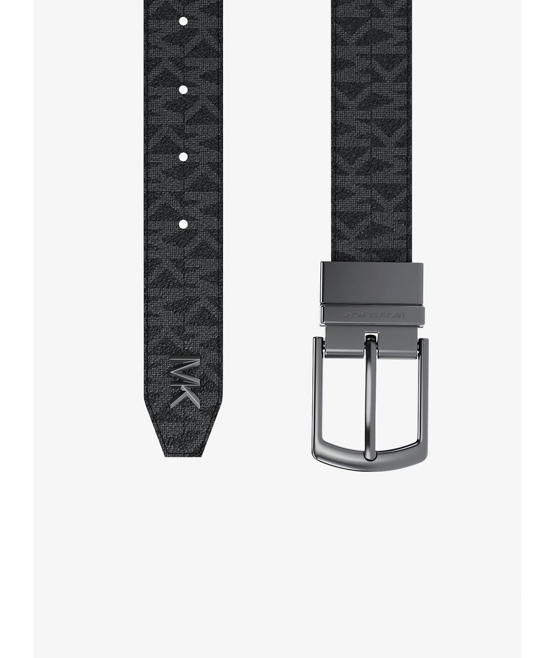 MICHAEL KORS Черный ремень из искусственной кожи, фото 3