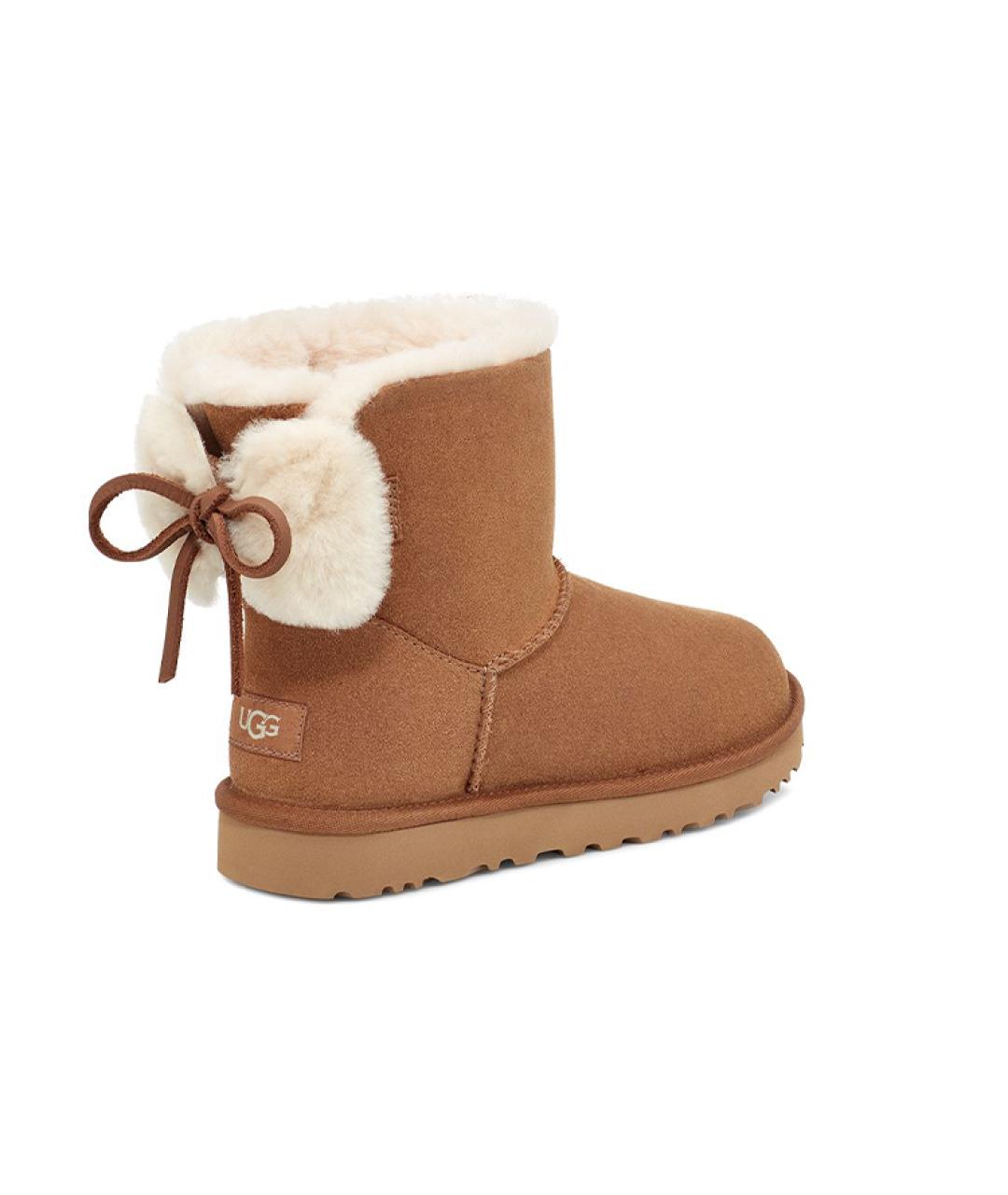 UGG AUSTRALIA Коричневые замшевые ботинки, фото 4