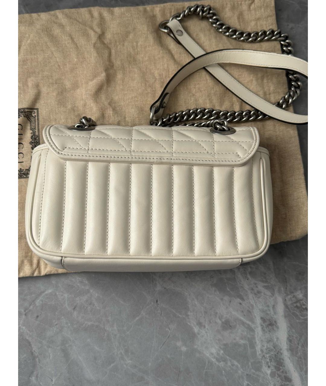 GUCCI Белая кожаная сумка через плечо, фото 2