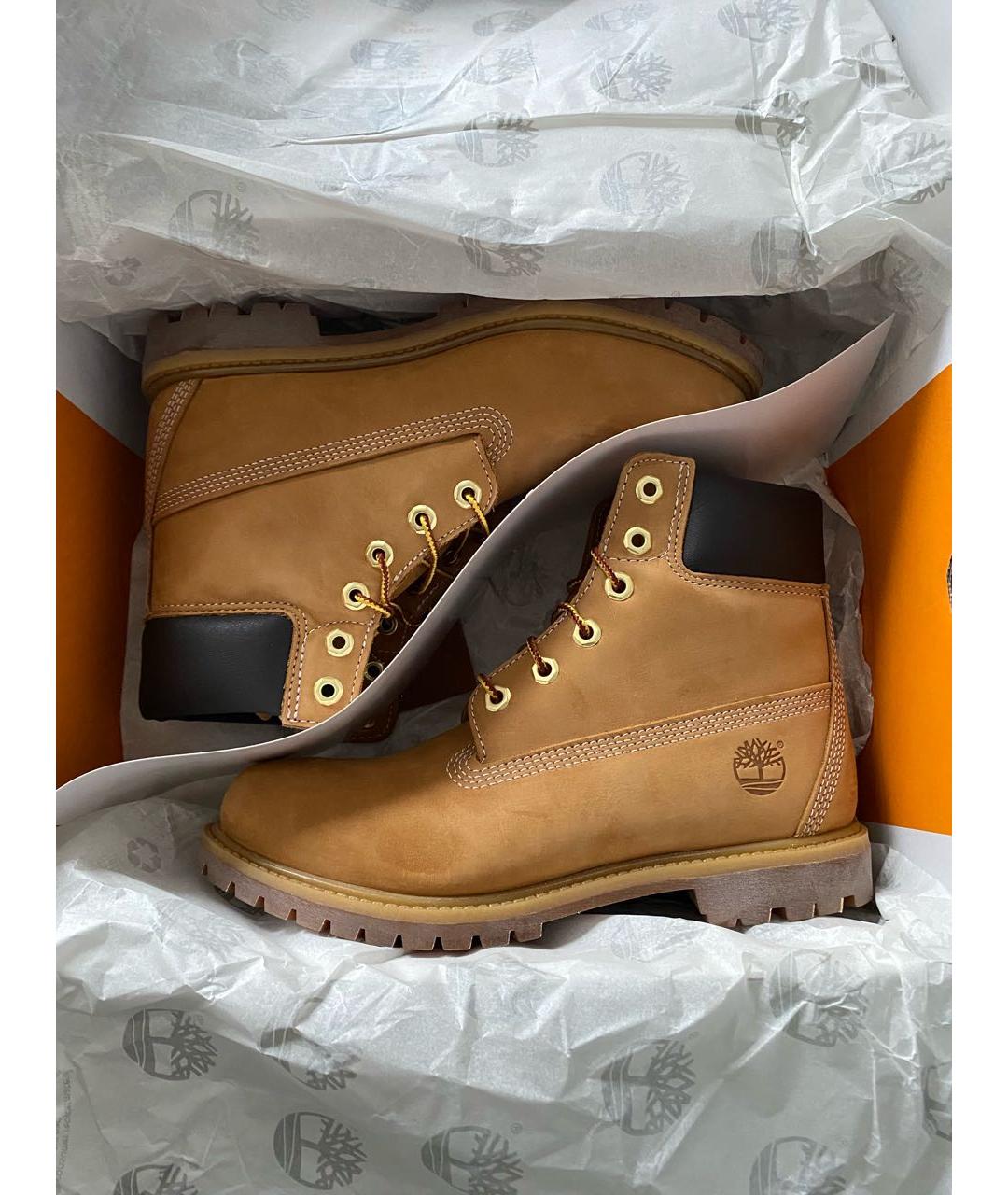 TIMBERLAND Бежевые кожаные ботинки, фото 2