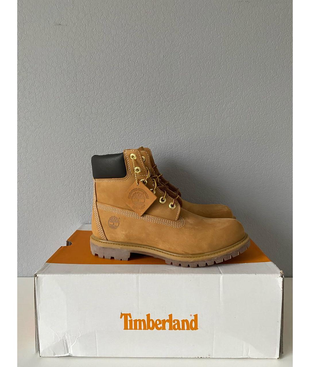 TIMBERLAND Бежевые кожаные ботинки, фото 4