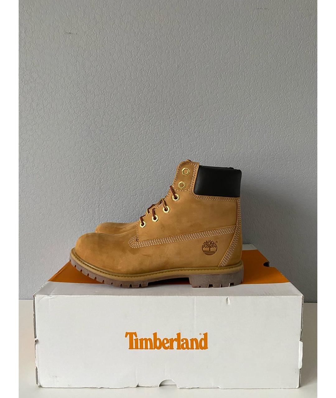 TIMBERLAND Бежевые кожаные ботинки, фото 3