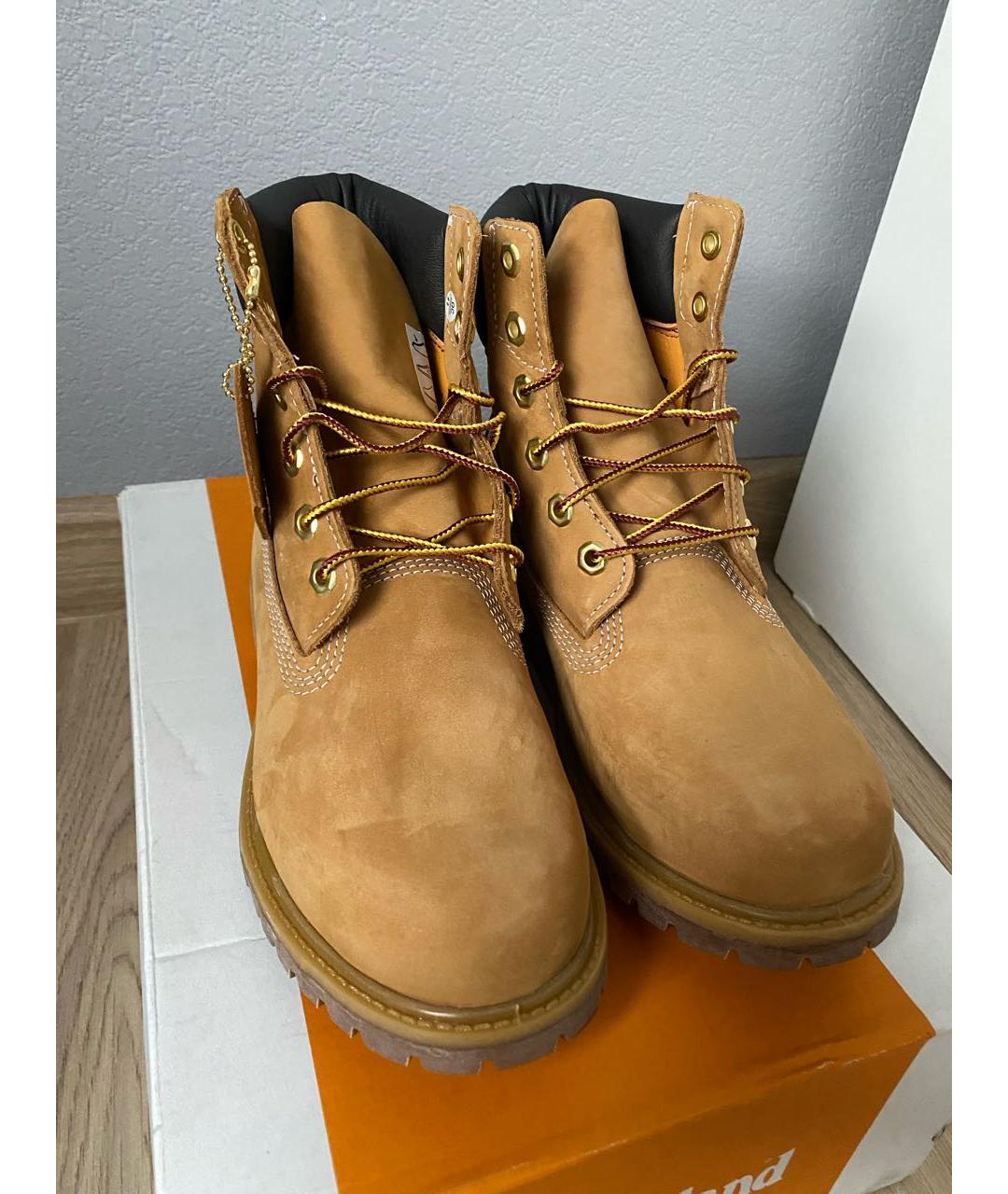 TIMBERLAND Бежевые кожаные ботинки, фото 6