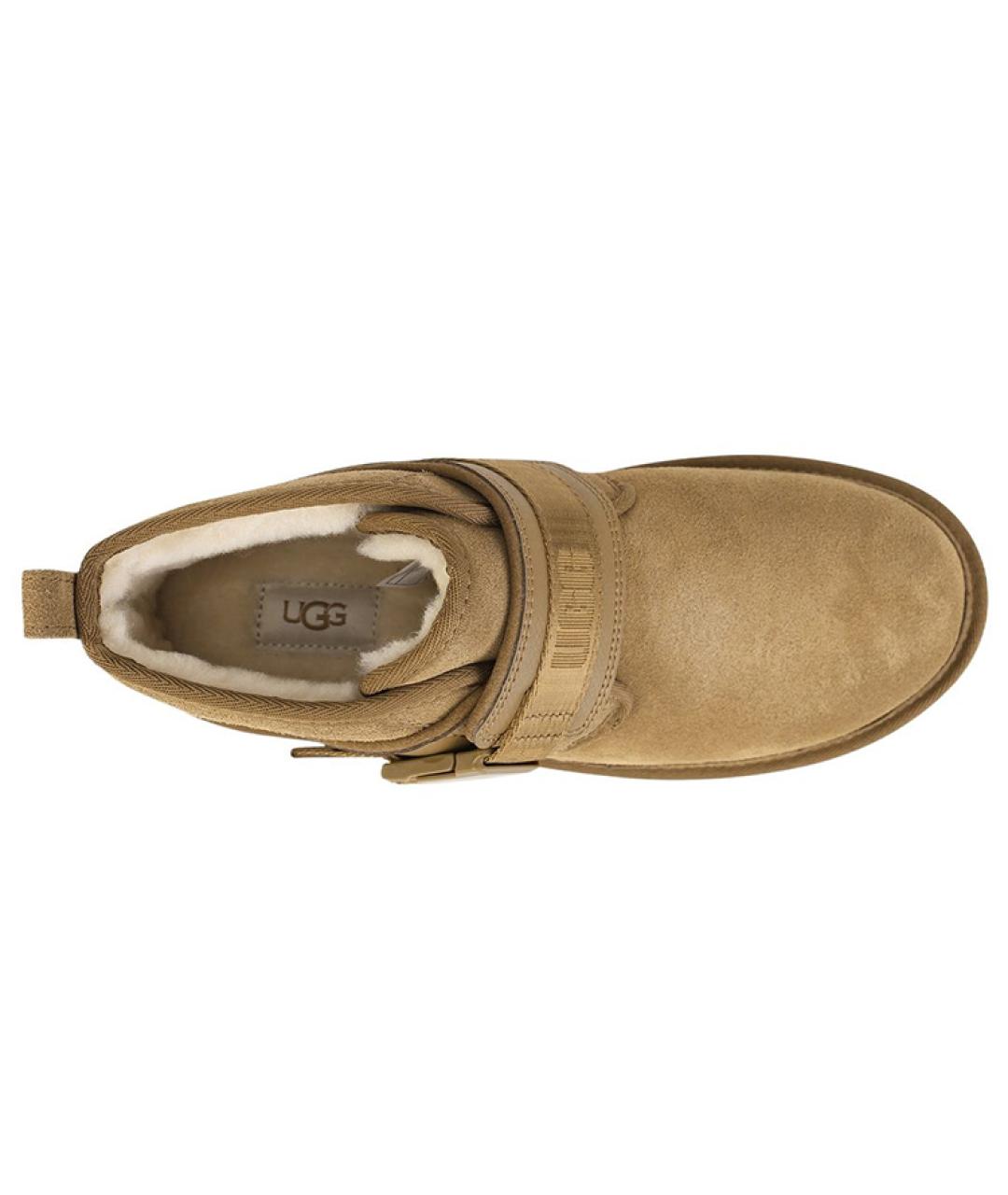 UGG AUSTRALIA Коричневые нубуковые низкие ботинки, фото 5