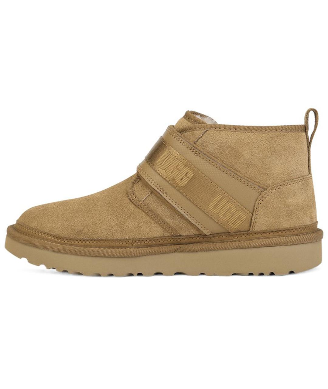 UGG AUSTRALIA Коричневые нубуковые низкие ботинки, фото 2