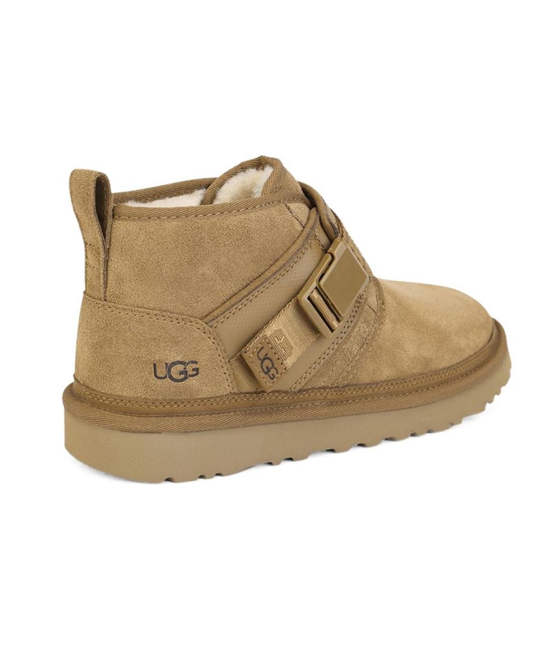 UGG AUSTRALIA Коричневые нубуковые низкие ботинки, фото 4