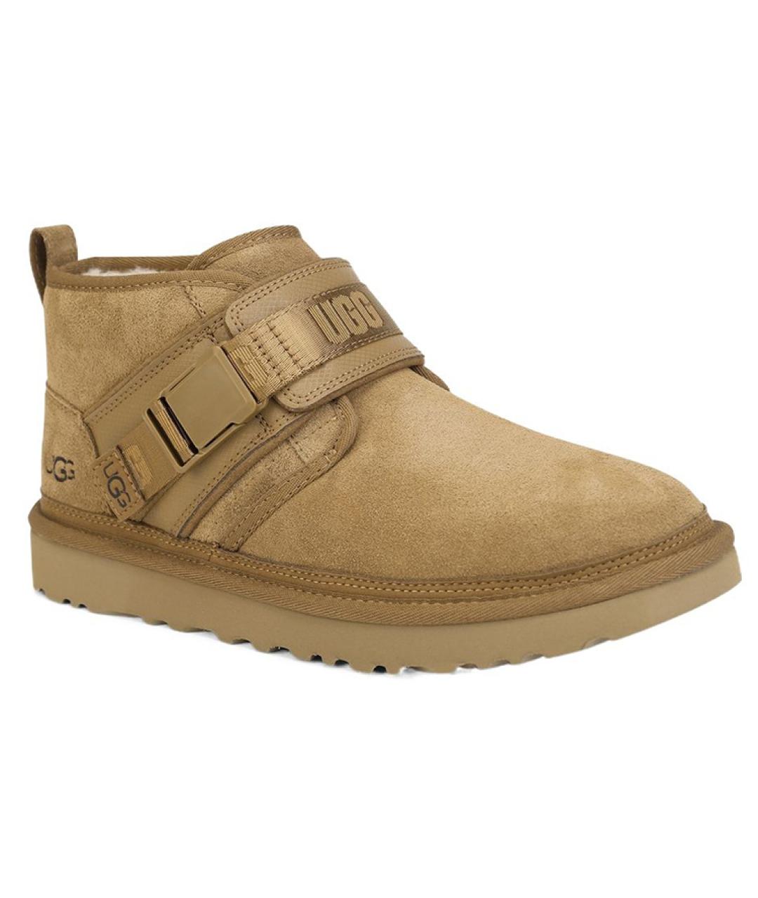 UGG AUSTRALIA Коричневые нубуковые низкие ботинки, фото 3