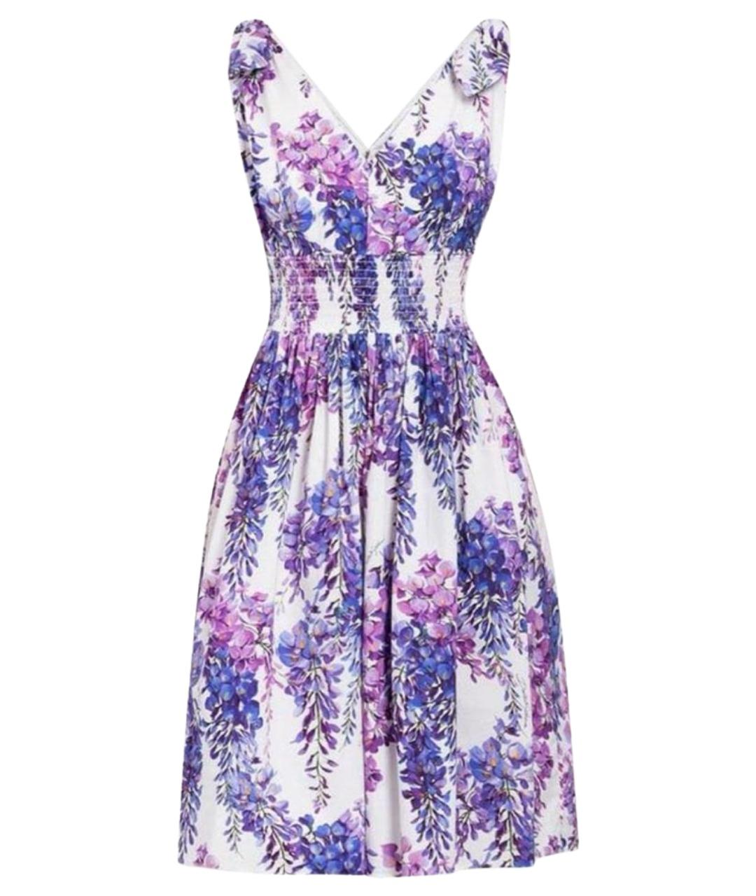 DOLCE&GABBANA Фиолетовый хлопковый сарафан, фото 1