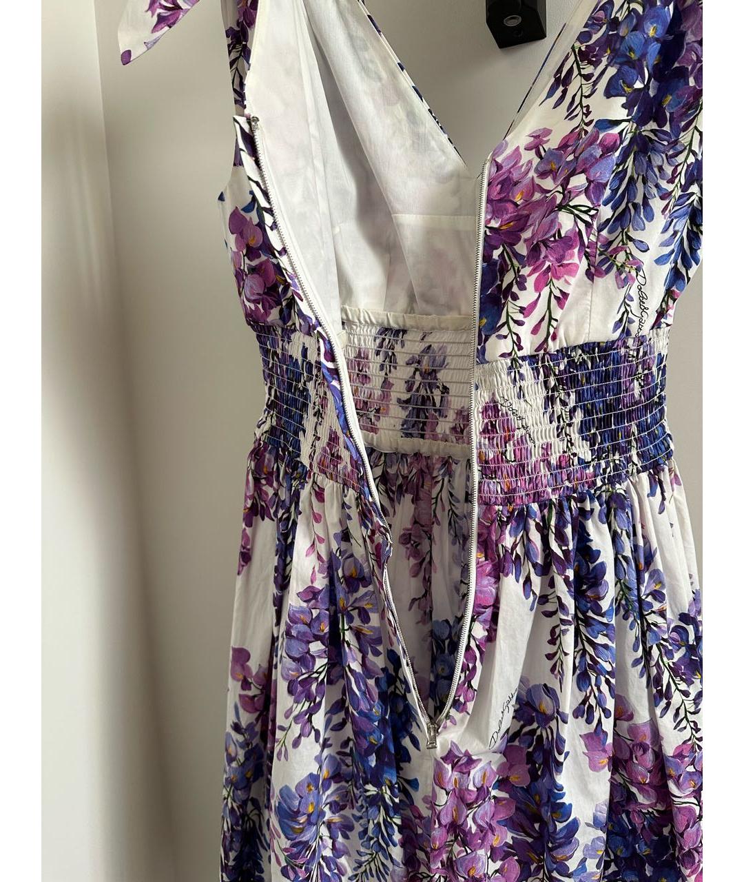 DOLCE&GABBANA Фиолетовый хлопковый сарафан, фото 3