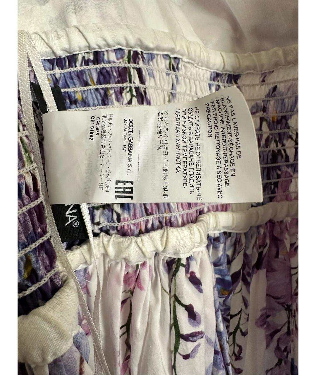DOLCE&GABBANA Фиолетовый хлопковый сарафан, фото 7