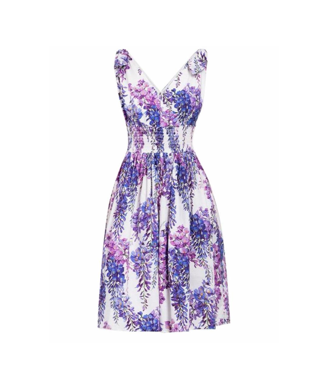 DOLCE&GABBANA Фиолетовый хлопковый сарафан, фото 8