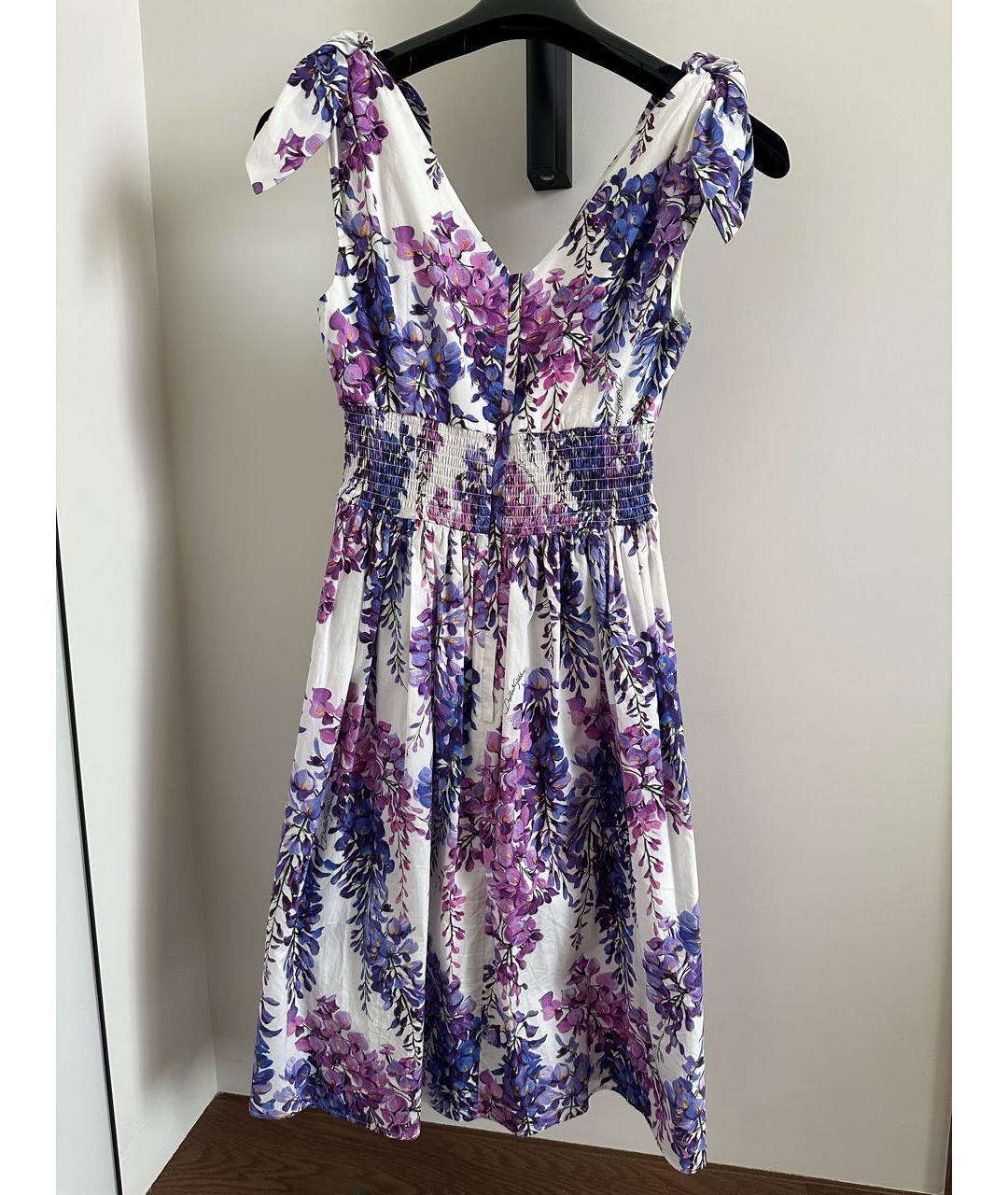 DOLCE&GABBANA Фиолетовый хлопковый сарафан, фото 2