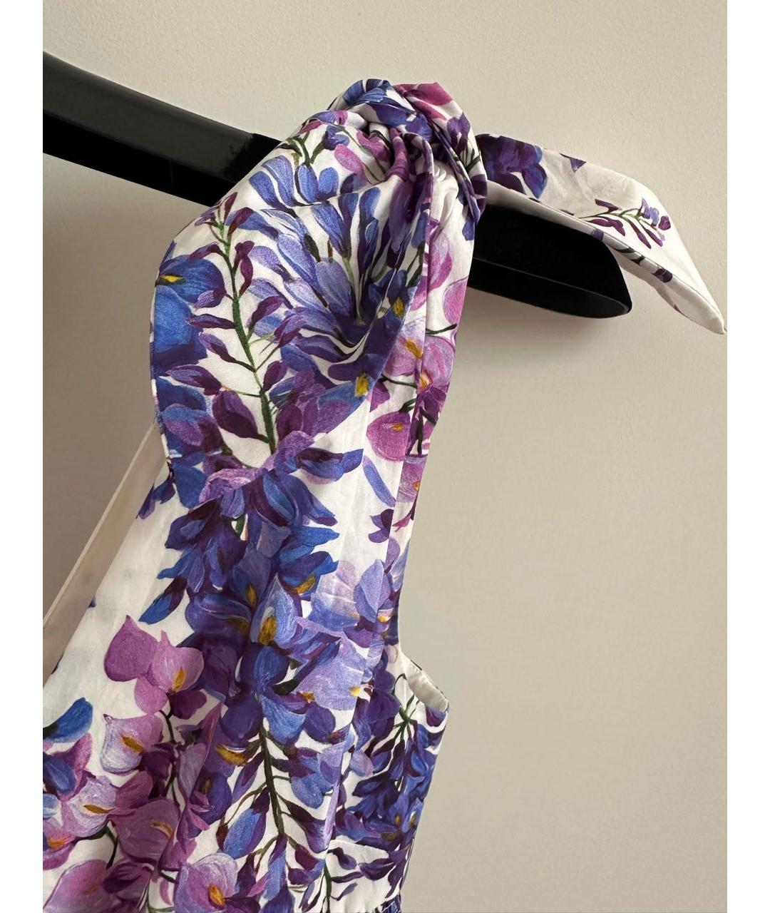 DOLCE&GABBANA Фиолетовый хлопковый сарафан, фото 4