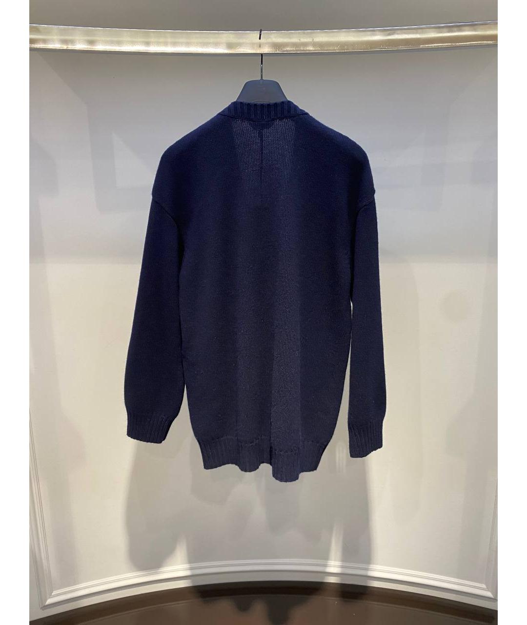 FENDI Темно-синий кашемировый кардиган, фото 2