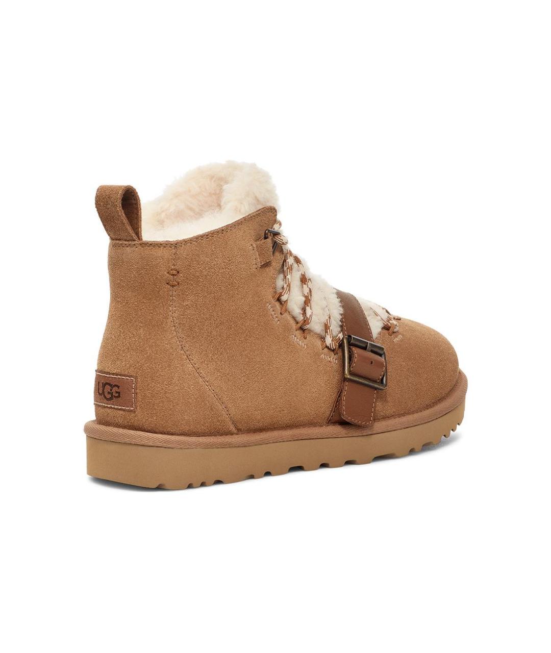 UGG AUSTRALIA Коричневые замшевые ботинки, фото 4