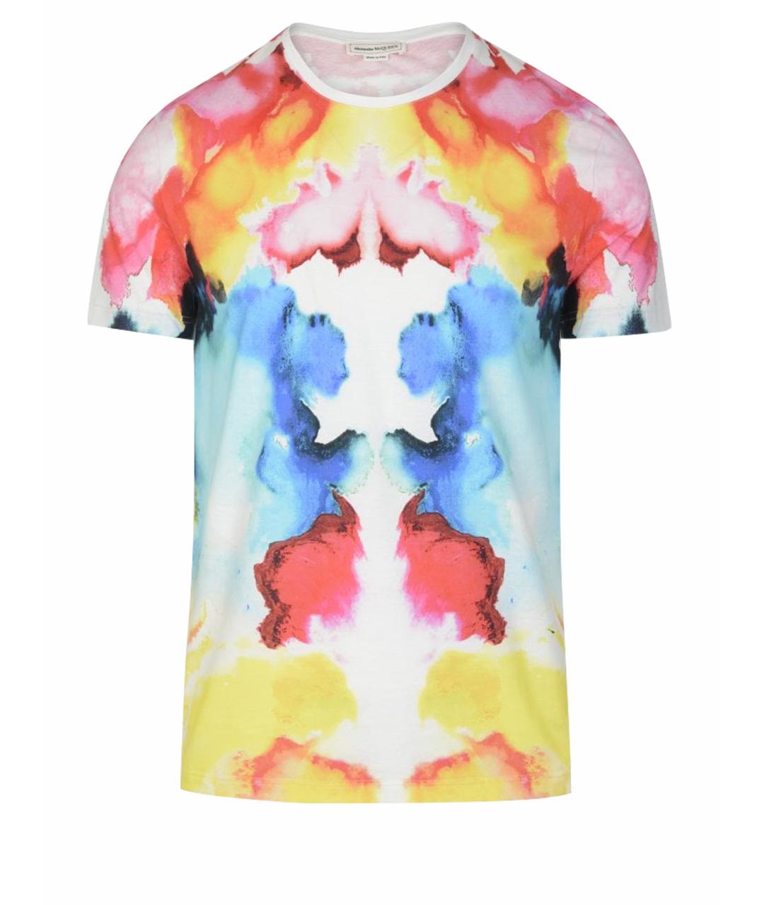 ALEXANDER MCQUEEN Мульти хлопковая футболка, фото 1