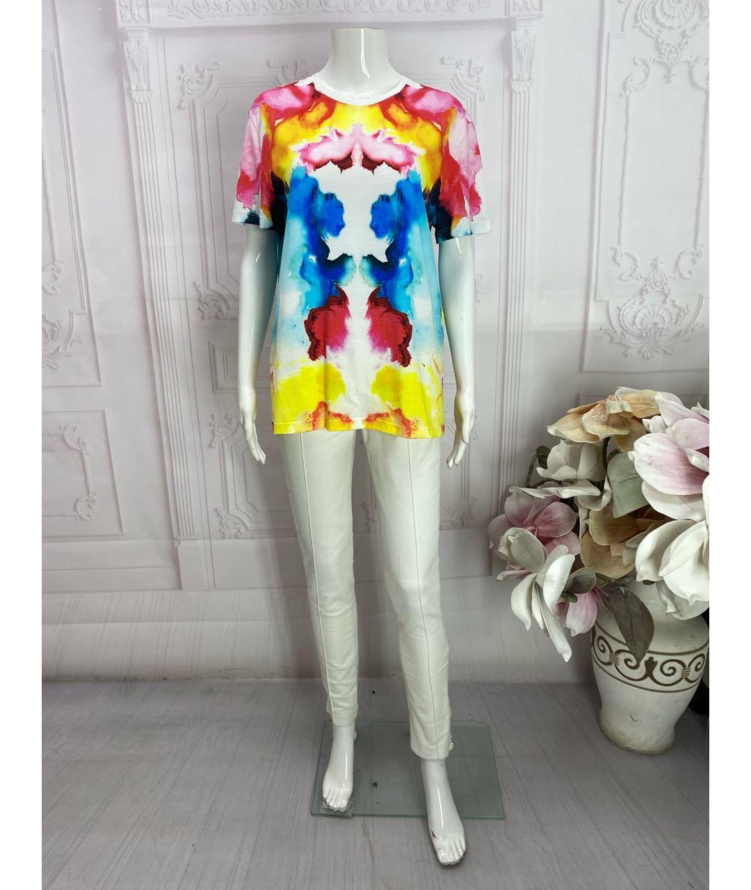 ALEXANDER MCQUEEN Мульти хлопковая футболка, фото 6