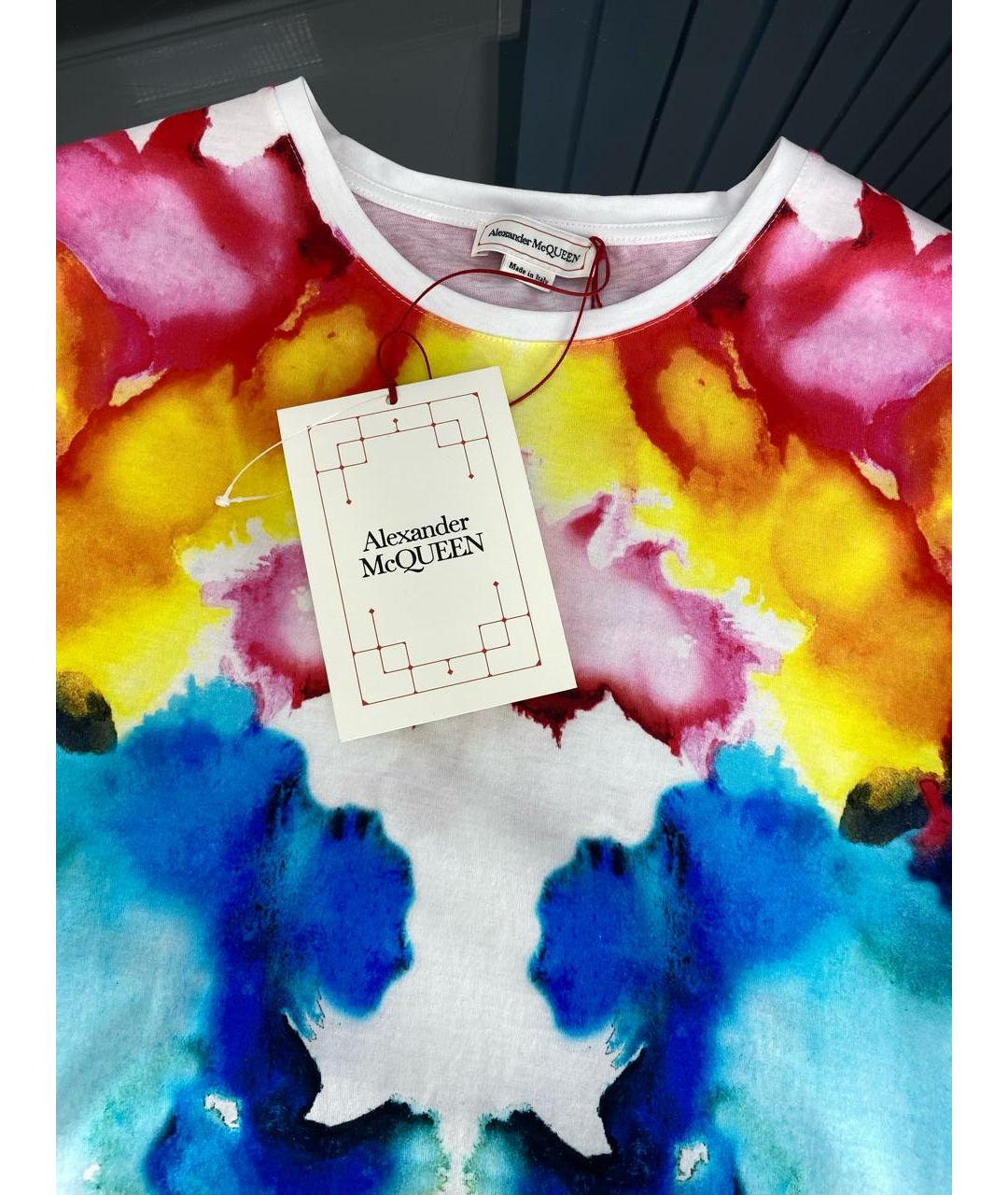 ALEXANDER MCQUEEN Мульти хлопковая футболка, фото 3