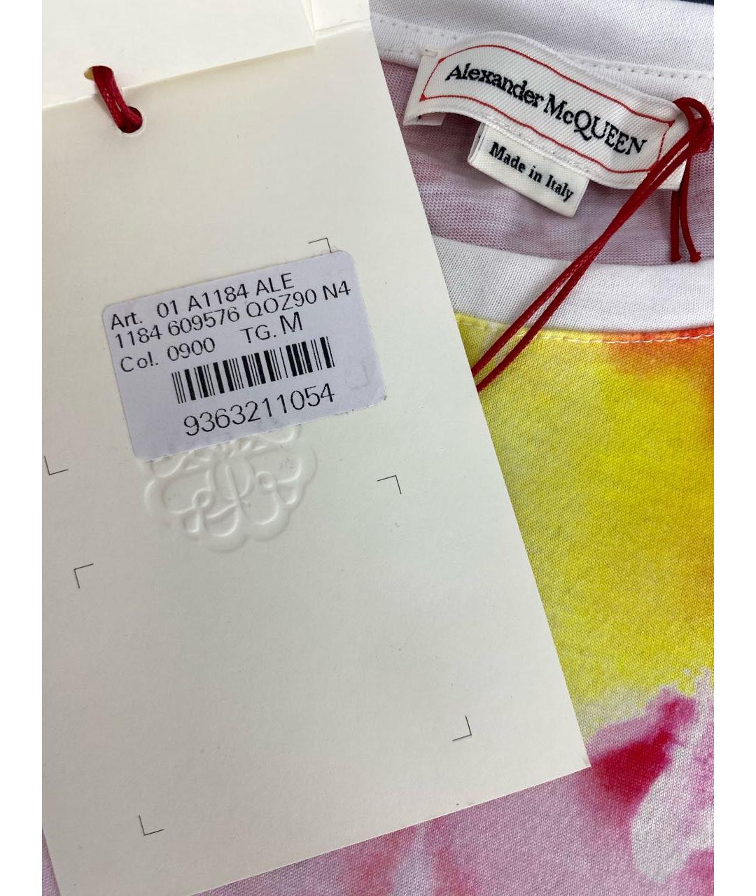 ALEXANDER MCQUEEN Мульти хлопковая футболка, фото 4