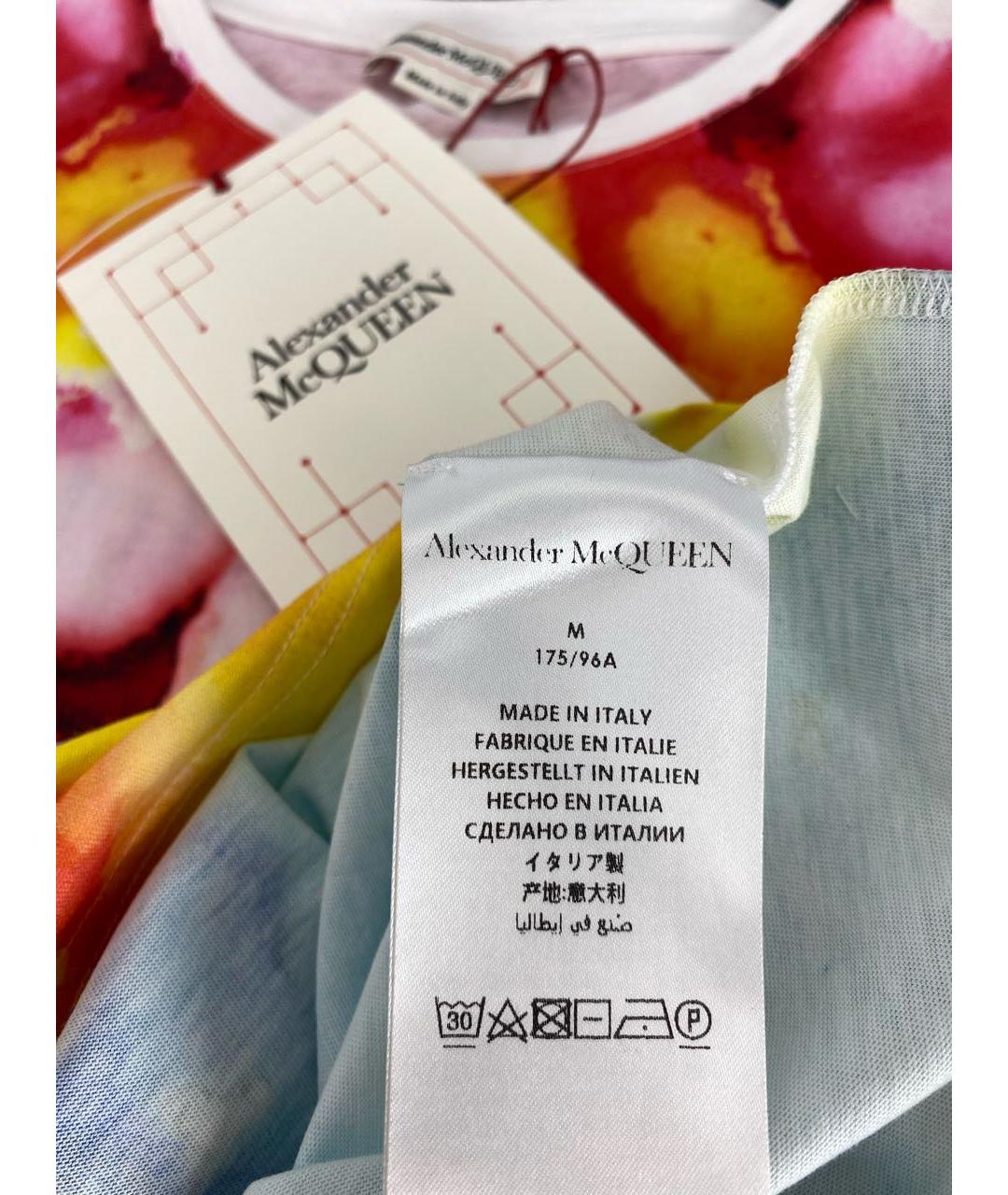 ALEXANDER MCQUEEN Мульти хлопковая футболка, фото 5