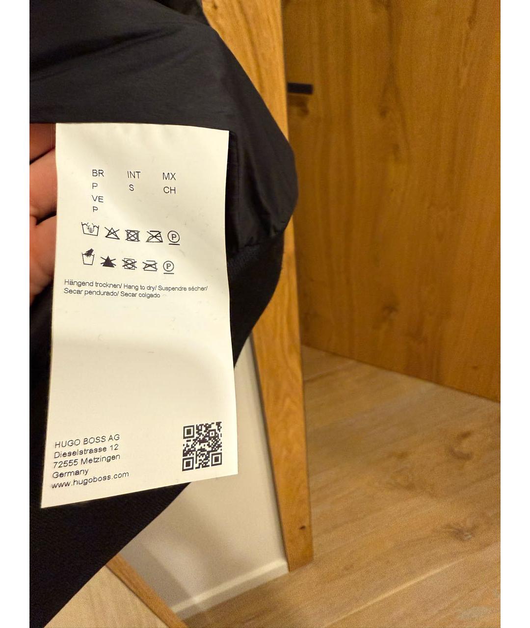 HUGO Черная полиамидовая куртка, фото 5