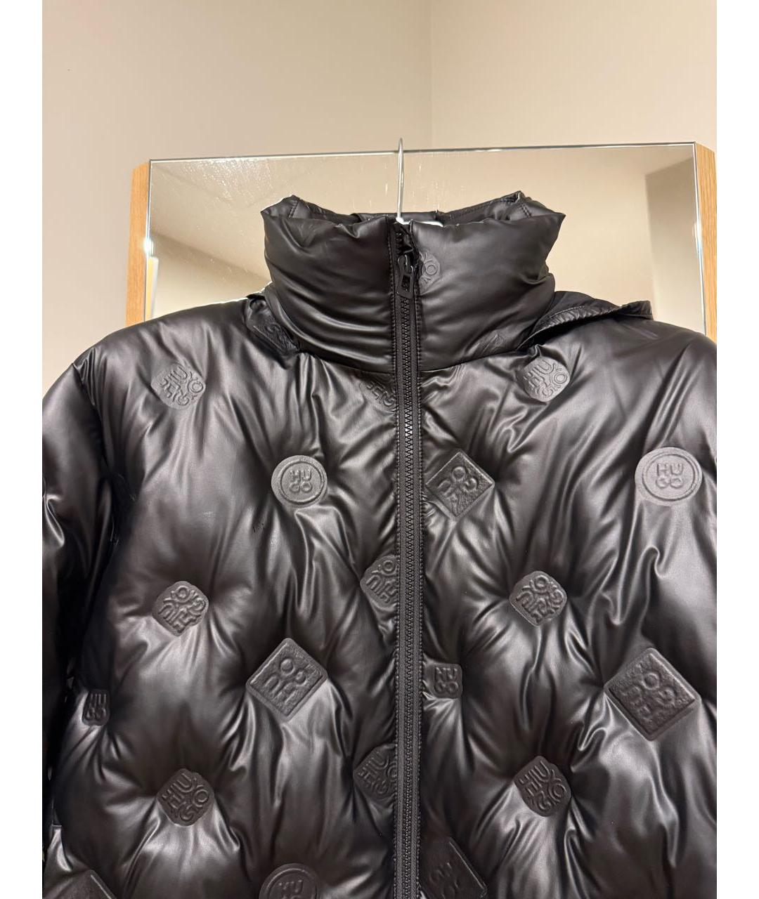 HUGO Черная полиамидовая куртка, фото 4