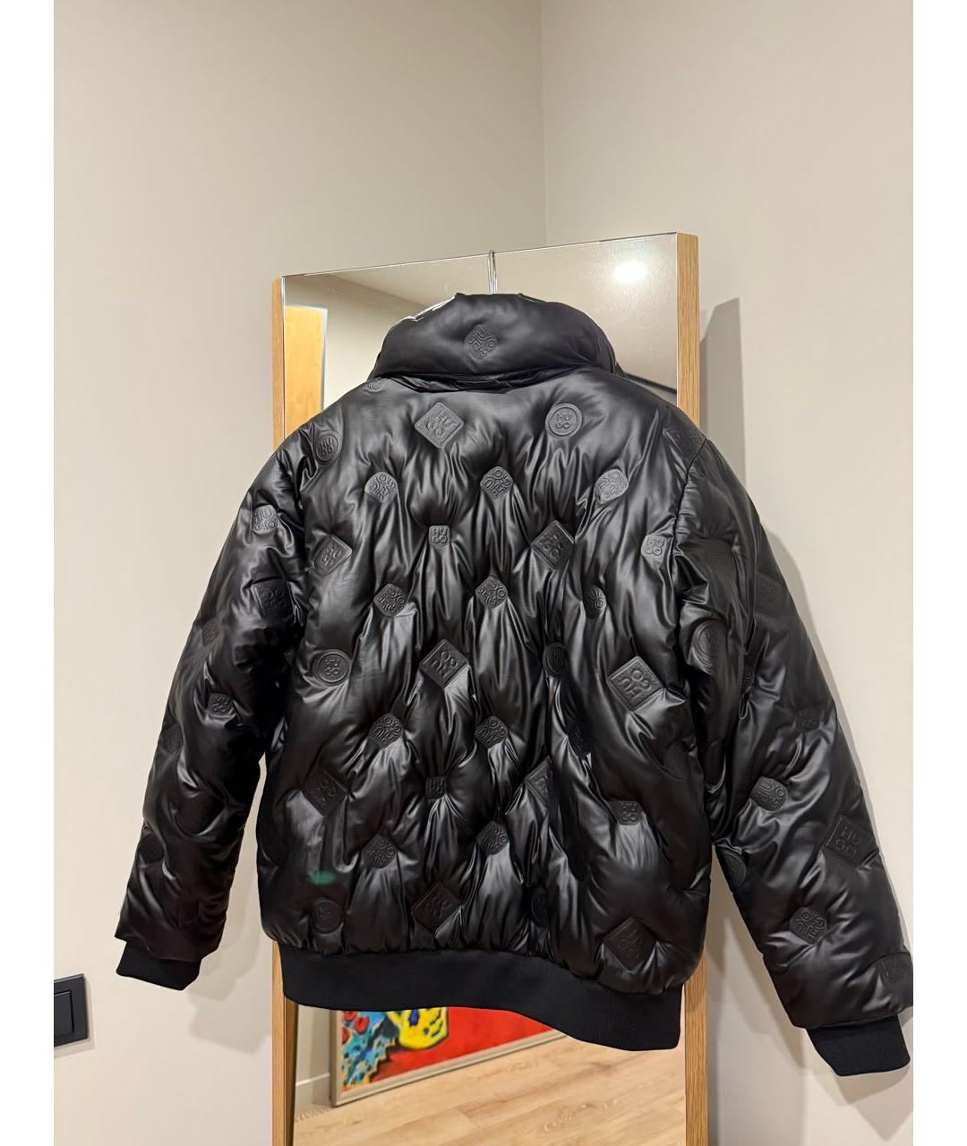 HUGO Черная полиамидовая куртка, фото 2