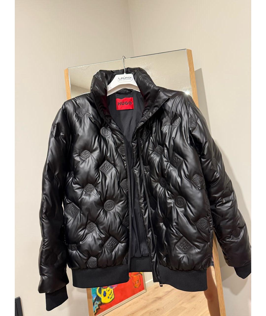 HUGO Черная полиамидовая куртка, фото 8