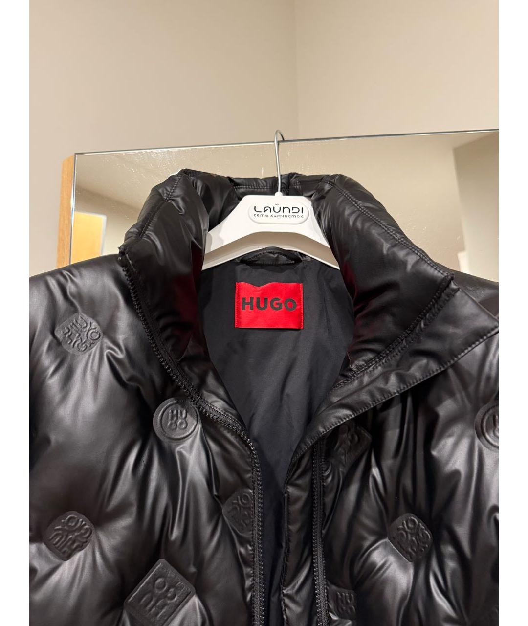 HUGO Черная полиамидовая куртка, фото 3
