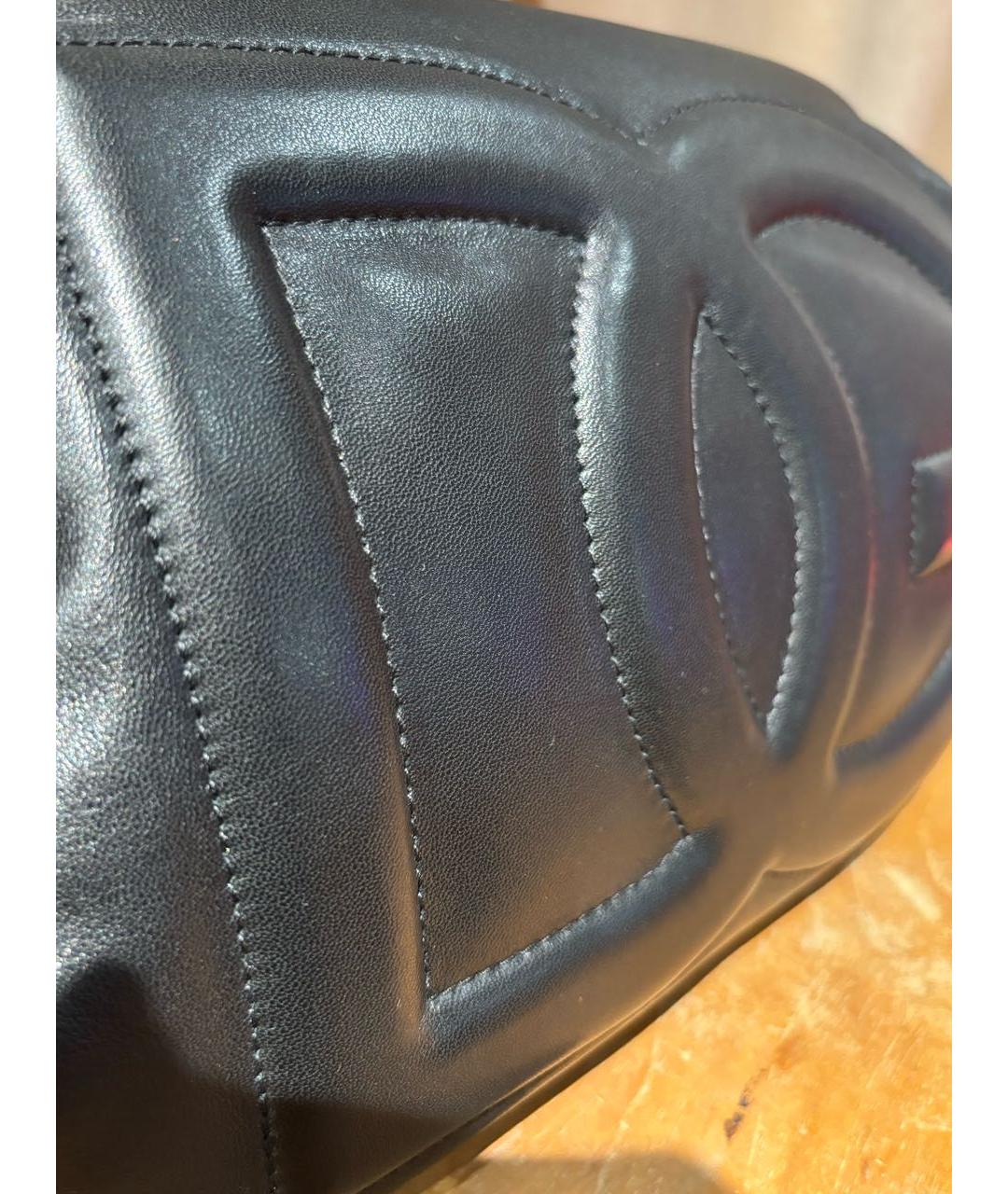 DOLCE&GABBANA Черная кожаная сумка через плечо, фото 7