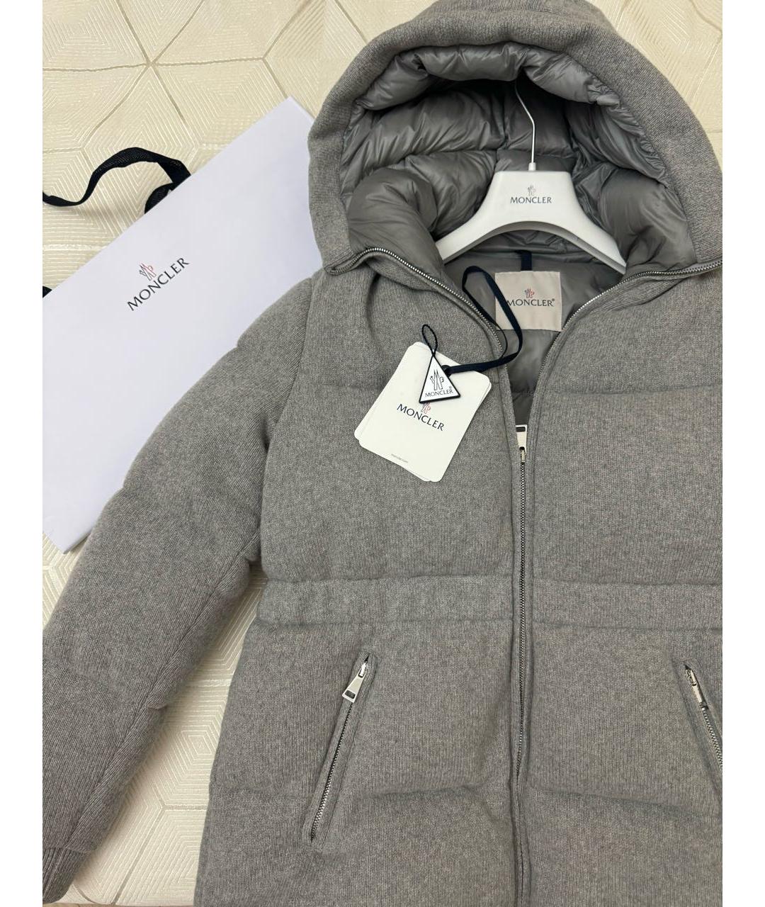 MONCLER Серая кашемировая куртка, фото 2