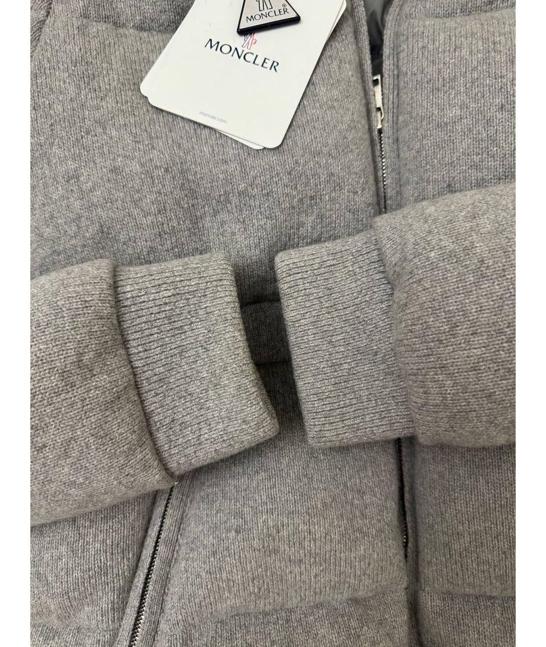 MONCLER Серая кашемировая куртка, фото 5