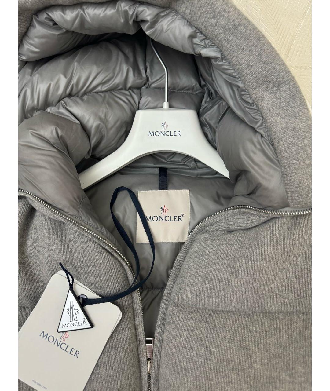 MONCLER Серая кашемировая куртка, фото 4