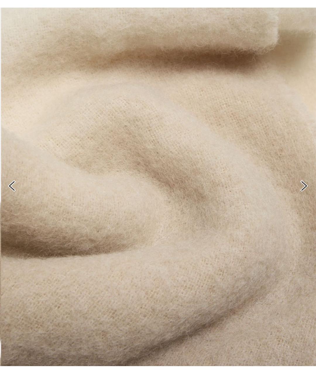 ACNE STUDIOS Бежевый шерстяной шарф, фото 3