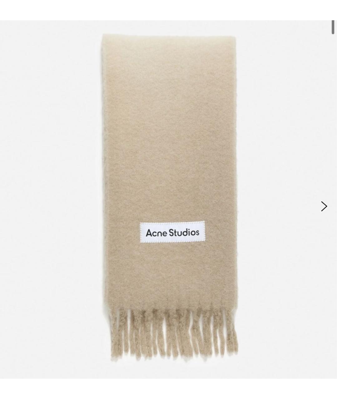 ACNE STUDIOS Бежевый шерстяной шарф, фото 1