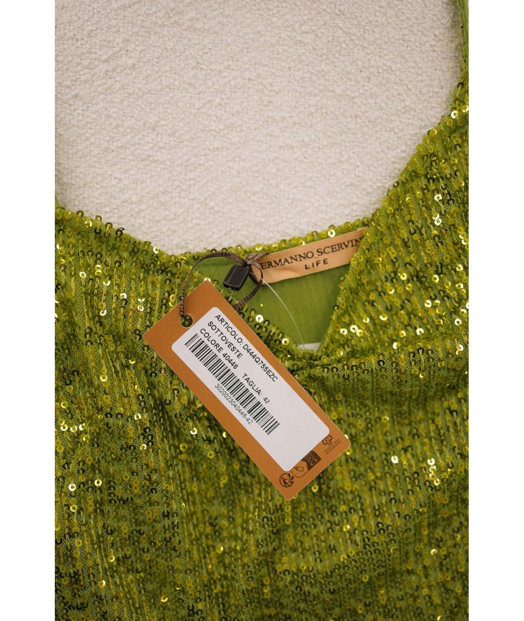 ERMANNO SCERVINO Зеленые полиамидовое коктейльное платье, фото 6