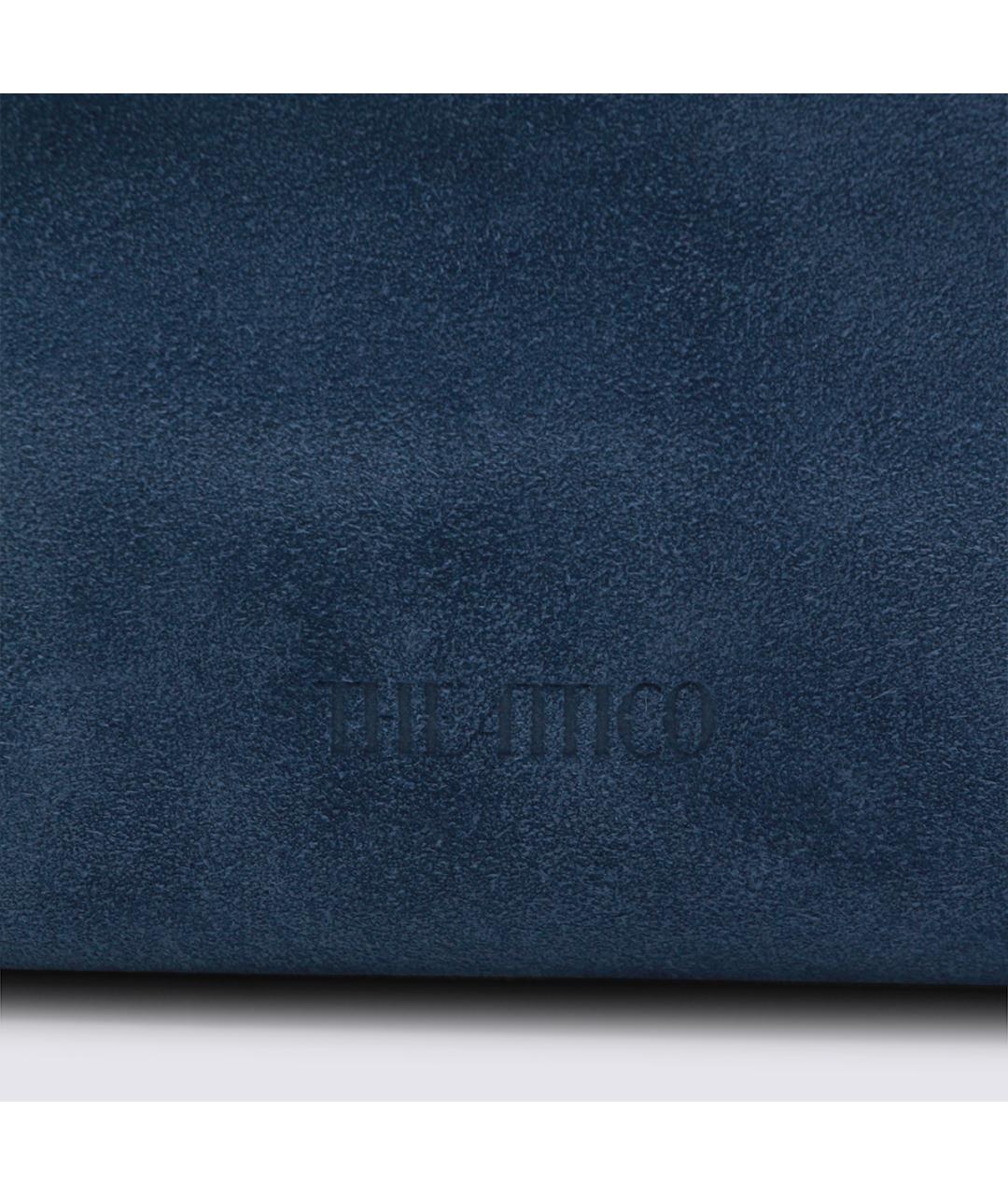 THE ATTICO Синяя замшевая сумка тоут, фото 4