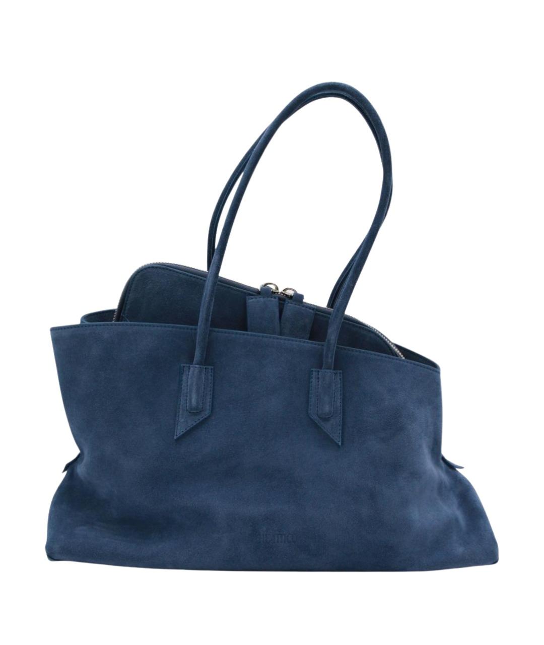 THE ATTICO Синяя замшевая сумка тоут, фото 1
