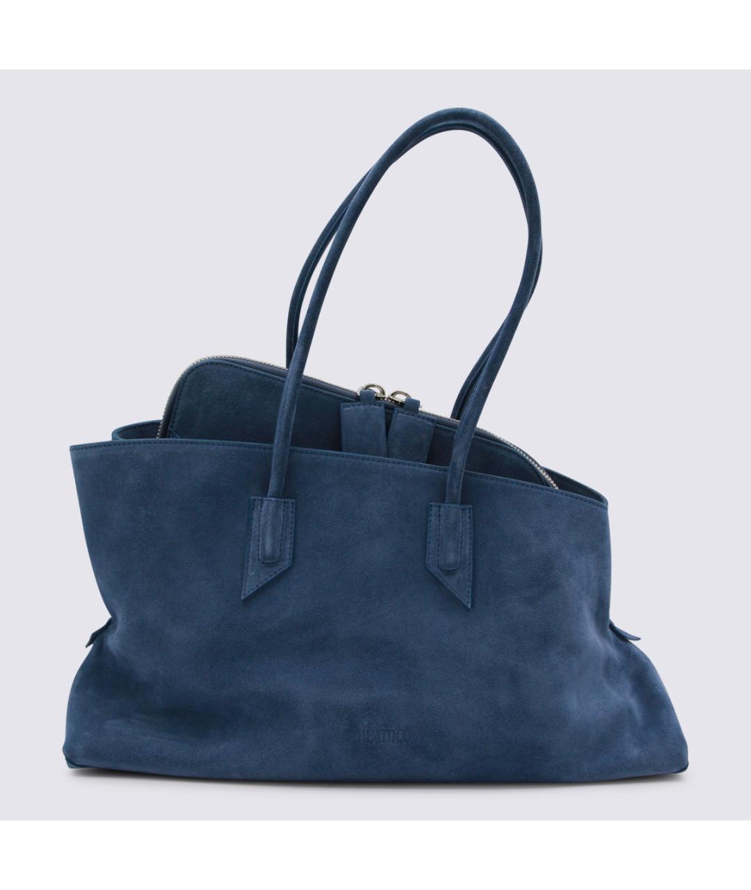 THE ATTICO Синяя замшевая сумка тоут, фото 5