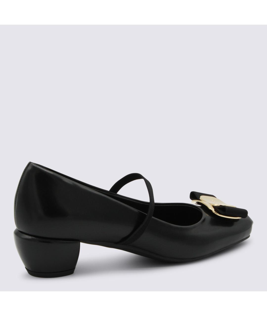 FERRAGAMO Черные кожаные туфли, фото 3